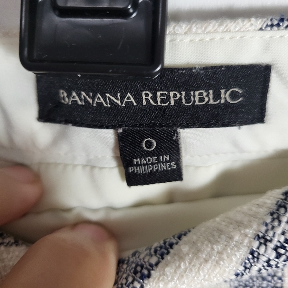 Banana Republic blue & white stripe pencil skirt, women's 0  #2398 - Picture 5 of 8